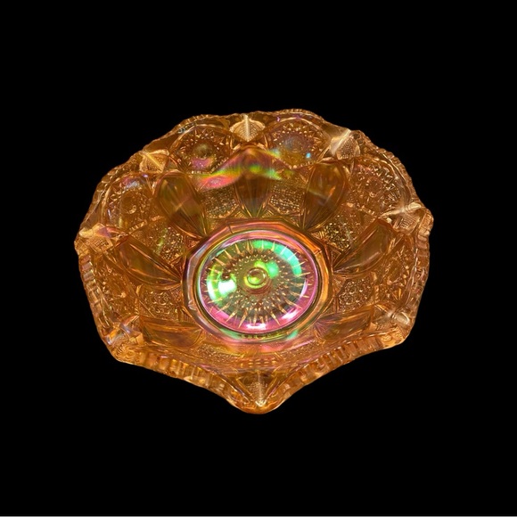 Vintage LE Smith Carnival Glass Bowl mint condition - Picture 6 of 9